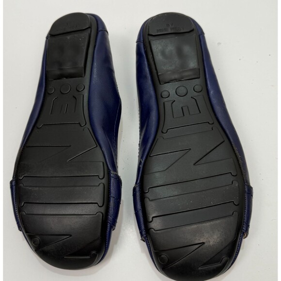 Nine West Ballet Flats Navy Blue Faux Leather Slip On Buckle Accent 9 M‎ Lyrical - Picture 6 of 10